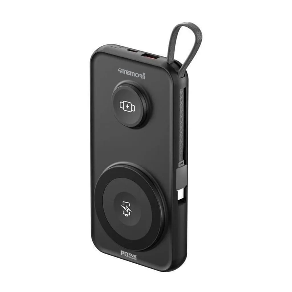 ROTTERDAM - @memorii 10000 mAh 4 in 1 Charging Station and Portable Charger - Black_
