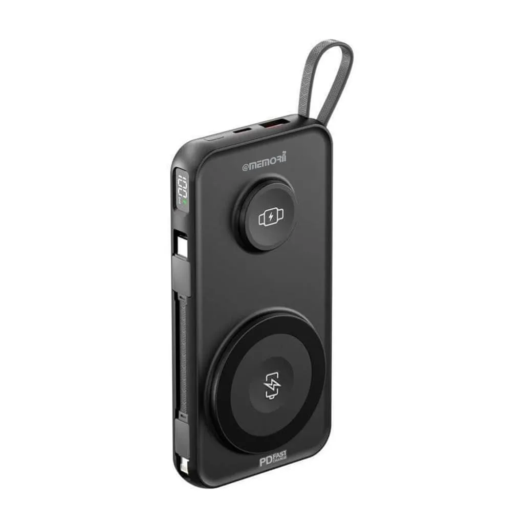 ROTTERDAM - @memorii 10000 mAh 4 in 1 Charging Station and Portable Charger - Black_