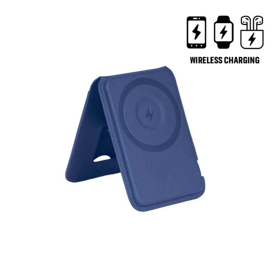 [ITWC 1255] MAG3 - Giftology 3-in-1 Magnetic Wireless Charger Card Holder - Navy