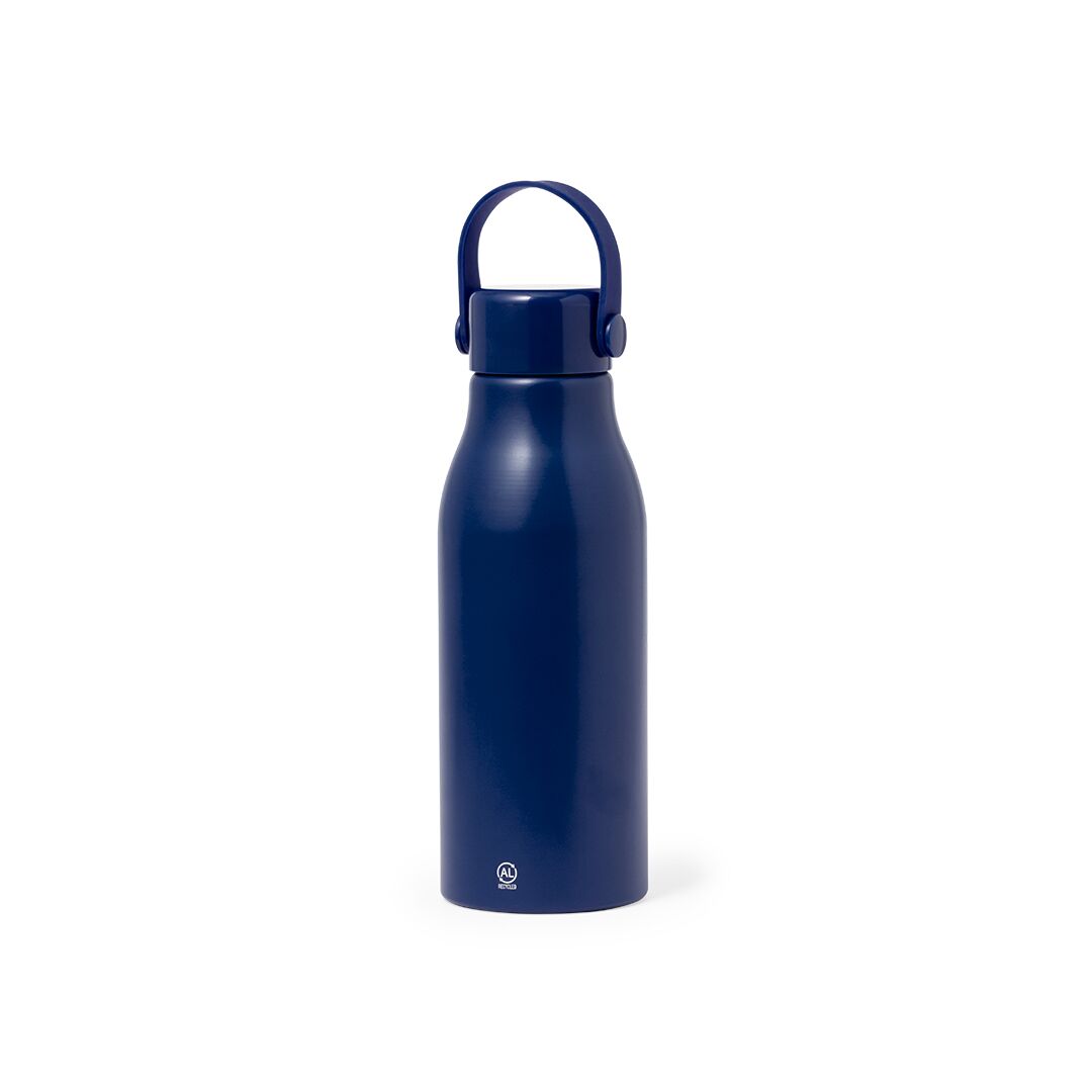 Dark blue water bottle