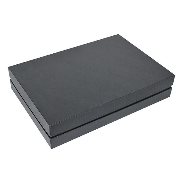 Gift set box in black color and die cut to keep the items in side perfectly