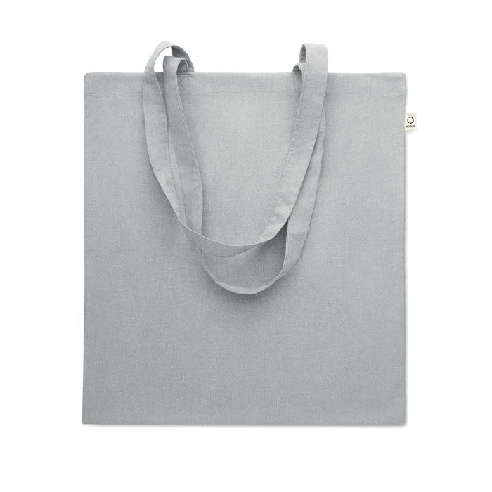 Tote bag with branding in light grey color